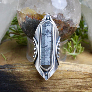 Amplifier Ring // Hematite - Size 7 - Acid Queen Jewelry