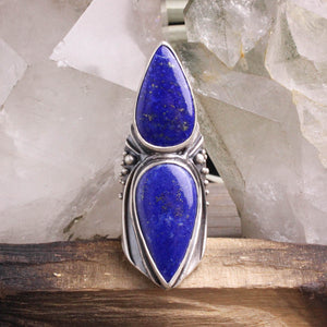 Warrior Shield Ring // Lapis Lazuli - Size 8
