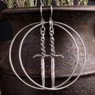 Ritual Dagger Hoop Earrings - Acid Queen Jewelry