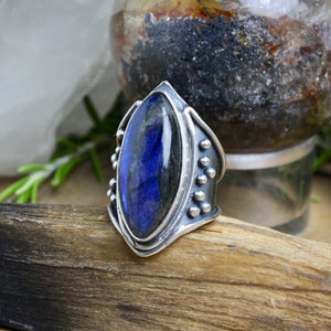 Warrior Ring // Labradorite - Size 8 - Acid Queen Jewelry