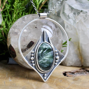 Conjurer Necklace // Seraphinite - Acid Queen Jewelry