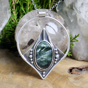 Conjurer Necklace // Seraphinite - Acid Queen Jewelry