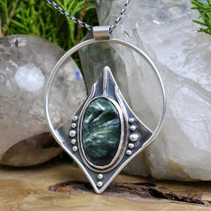 Conjurer Necklace // Seraphinite - Acid Queen Jewelry