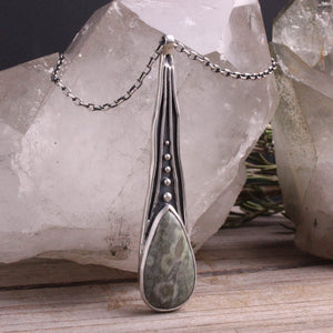 Voyager Drop Necklace // Ocean Jasper