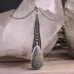 Voyager Drop Necklace // Ocean Jasper