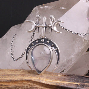 Voyager Sigil Necklace // Rainbow Fluorite
