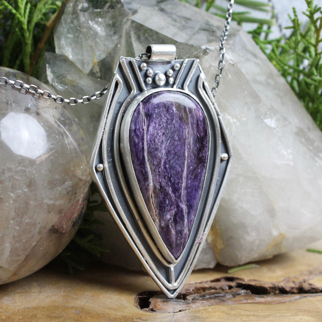 Voyager Necklace // Charoite - Acid Queen Jewelry