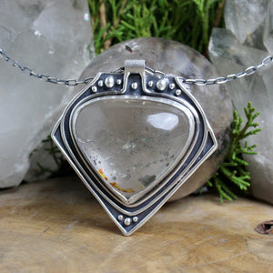 Voyager Necklace //  Quartz with Pyrite - Acid Queen Jewelry