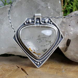 Voyager Necklace //  Quartz with Pyrite - Acid Queen Jewelry