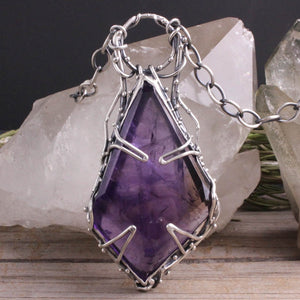 Crystal Shard Necklace // Amethyst