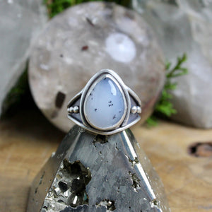 Warrior Ring // Dendritic Agate- Size 10 - Acid Queen Jewelry