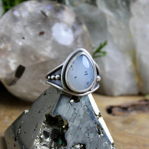 Warrior Ring // Dendritic Agate- Size 10 - Acid Queen Jewelry
