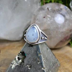 Warrior Ring // Dendritic Agate- Size 10 - Acid Queen Jewelry
