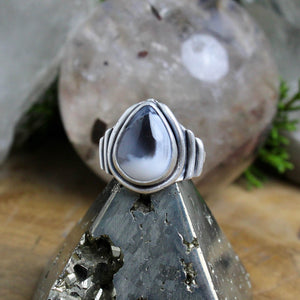 Warrior Ring // Dendritic Agate- Size 9 - Acid Queen Jewelry