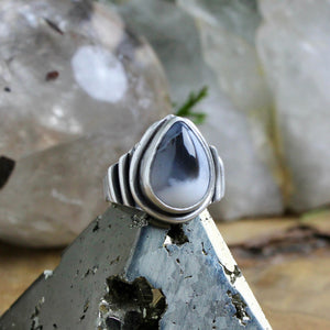 Warrior Ring // Dendritic Agate- Size 9 - Acid Queen Jewelry