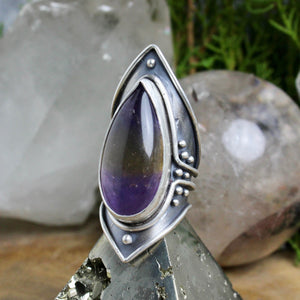 Warrior Shield Ring // Ametrine - Size 8 - Acid Queen Jewelry