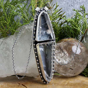 Amplifier Shield Necklace // Clear Quartz - Acid Queen Jewelry