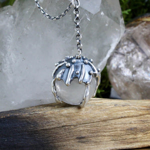 Sorceress Lariat Necklace // Clear Quartz - Acid Queen Jewelry