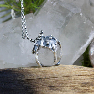 Sorceress Lariat Necklace // Clear Quartz - Acid Queen Jewelry