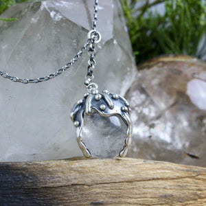 Sorceress Lariat Necklace // Clear Quartz - Acid Queen Jewelry