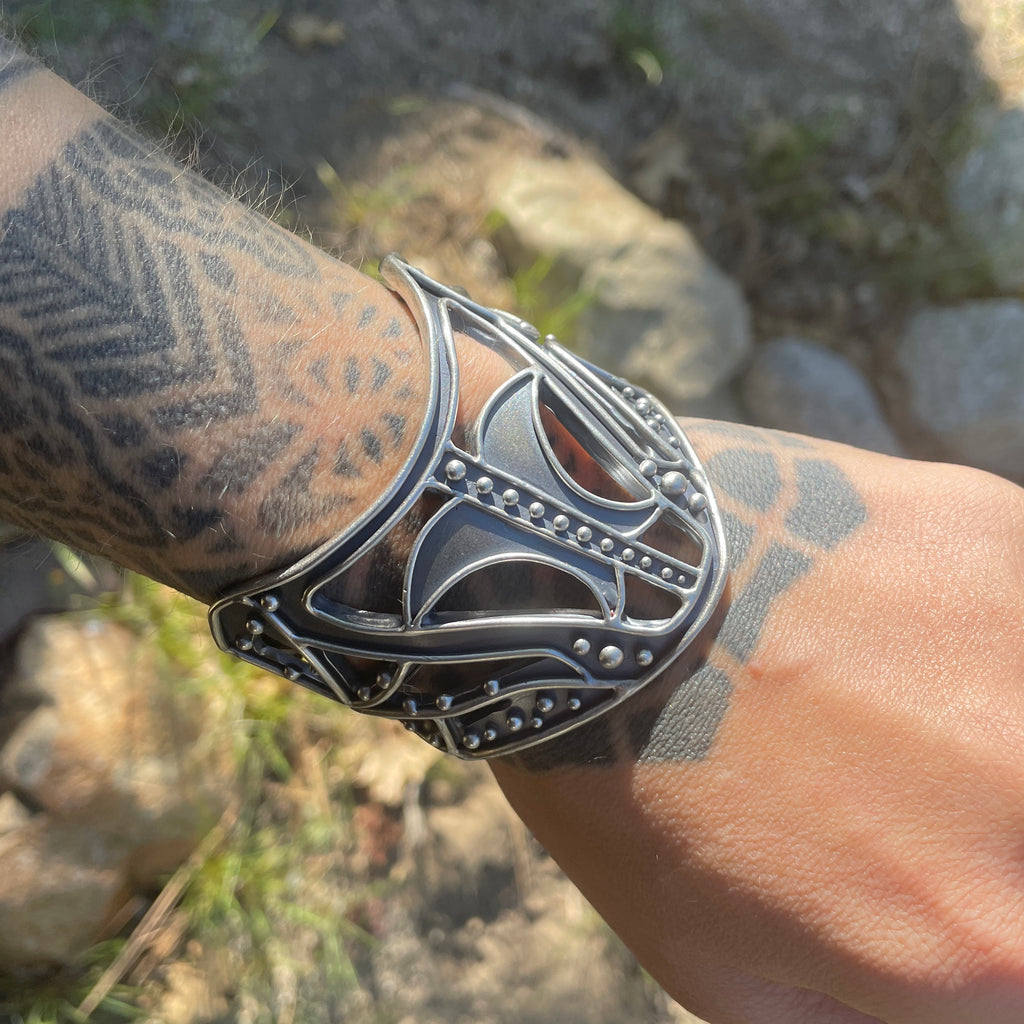 Moon Warrior Laced Cuff - Acid Queen Jewelry