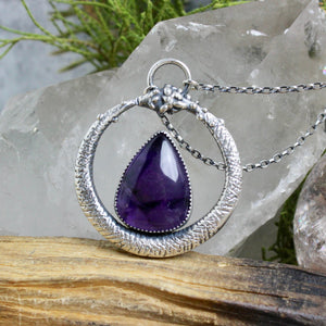 Serpent Queen Necklace // Amethyst - Acid Queen Jewelry