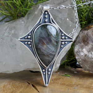Voyager Necklace // Labradorite - Acid Queen Jewelry