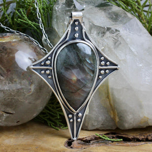 Voyager Necklace // Labradorite - Acid Queen Jewelry