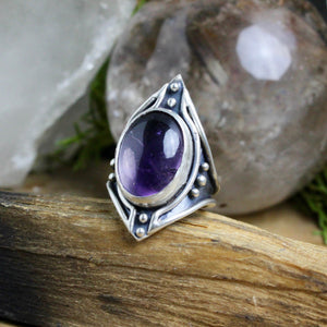 Warrior Ring // Amethyst - Size 7.5 - Acid Queen Jewelry