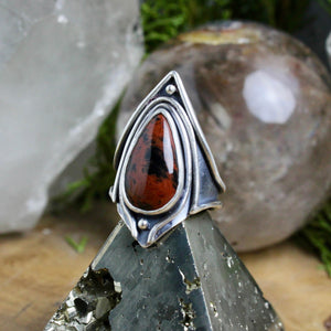 Warrior Ring // Mahogany Obsidian - Size 8.5 - Acid Queen Jewelry