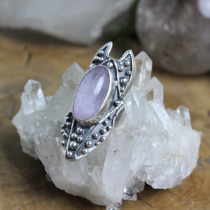 Circe Shield Ring // Kunzite - Size 6 - Acid Queen Jewelry
