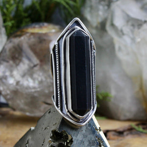Amplifier Ring // Onyx - Size 7 - Acid Queen Jewelry