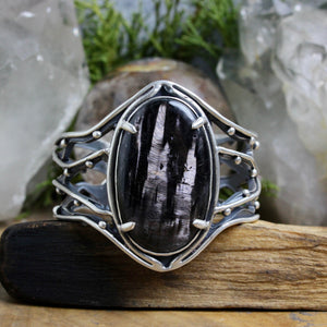 Laced Warrior Cuff // Hypersthene - Acid Queen Jewelry