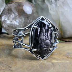 Laced Warrior Cuff // Hypersthene - Acid Queen Jewelry