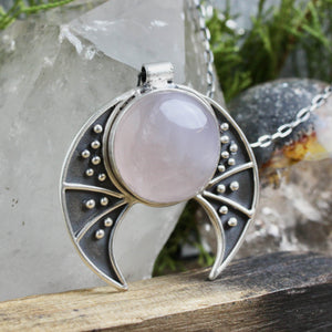 Voyager Necklace  //  Rose Quartz - Acid Queen Jewelry
