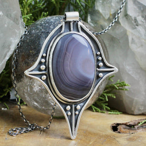 Voyager Necklace // Lace Agate - Acid Queen Jewelry