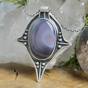 Voyager Necklace // Lace Agate - Acid Queen Jewelry
