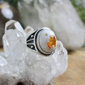 Warrior Ring // Mexican Fire Opal - Size 7 - Acid Queen Jewelry