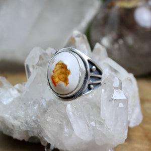 Warrior Ring // Mexican Fire Opal - Size 7 - Acid Queen Jewelry