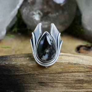 Warrior Ring // Agate- Size 10.5 - Acid Queen Jewelry