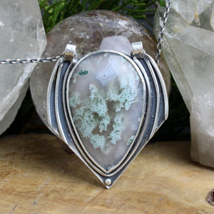 Voyager Necklace //  Moss Agate - Acid Queen Jewelry
