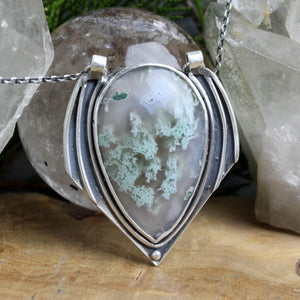Voyager Necklace //  Moss Agate - Acid Queen Jewelry