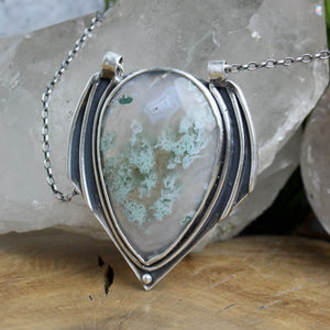 Voyager Necklace //  Moss Agate - Acid Queen Jewelry