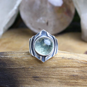 Warrior Ring // Aquamarine - Size 8.5 - Acid Queen Jewelry