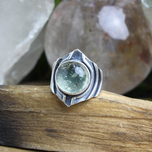 Warrior Ring // Aquamarine - Size 8.5 - Acid Queen Jewelry