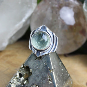 Warrior Ring // Aquamarine - Size 8.5 - Acid Queen Jewelry