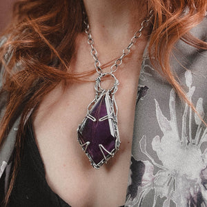 Crystal Shard Necklace // Amethyst