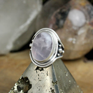 Warrior Ring // Rose Quartz- Size 6