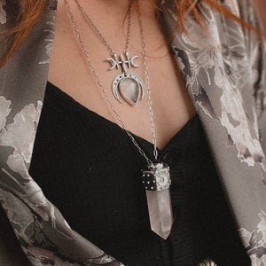 Voyager Sigil Necklace // Rainbow Fluorite