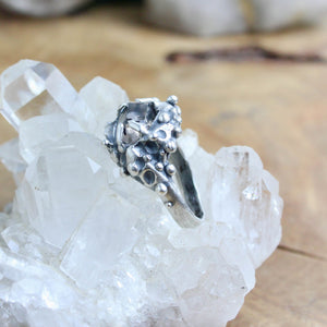 Captured Quartz Ring // Smoky Quartz  Size 6.75 - Acid Queen Jewelry